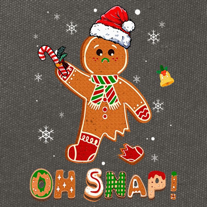 Oh Snap Gingerbread Funny Christmas Xmas Cotton Canvas Backpack