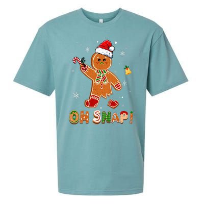 Oh Snap Gingerbread Funny Christmas Xmas Sueded Cloud Jersey T-Shirt