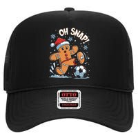 Oh Snap Gingerbreadman Christmas Soccer High Crown Mesh Back Trucker Hat