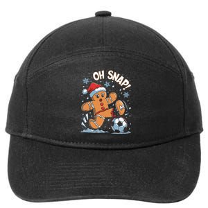 Oh Snap Gingerbreadman Christmas Soccer 7-Panel Snapback Hat