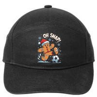 Oh Snap Gingerbreadman Christmas Soccer 7-Panel Snapback Hat