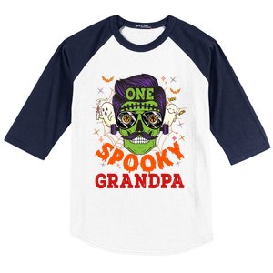 One Spooky Grandpa Halloween Horror Man Sunglasses Family Baseball Sleeve Shirt