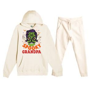 One Spooky Grandpa Halloween Horror Man Sunglasses Family Premium Hooded Sweatsuit Set