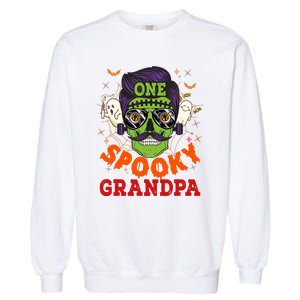 One Spooky Grandpa Halloween Horror Man Sunglasses Family Garment-Dyed Sweatshirt