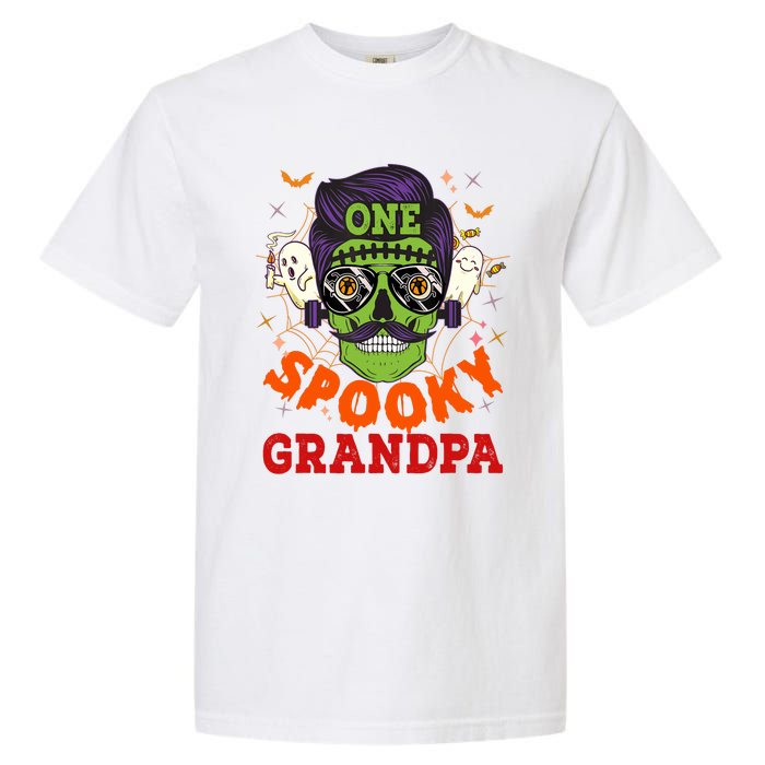 One Spooky Grandpa Halloween Horror Man Sunglasses Family Garment-Dyed Heavyweight T-Shirt