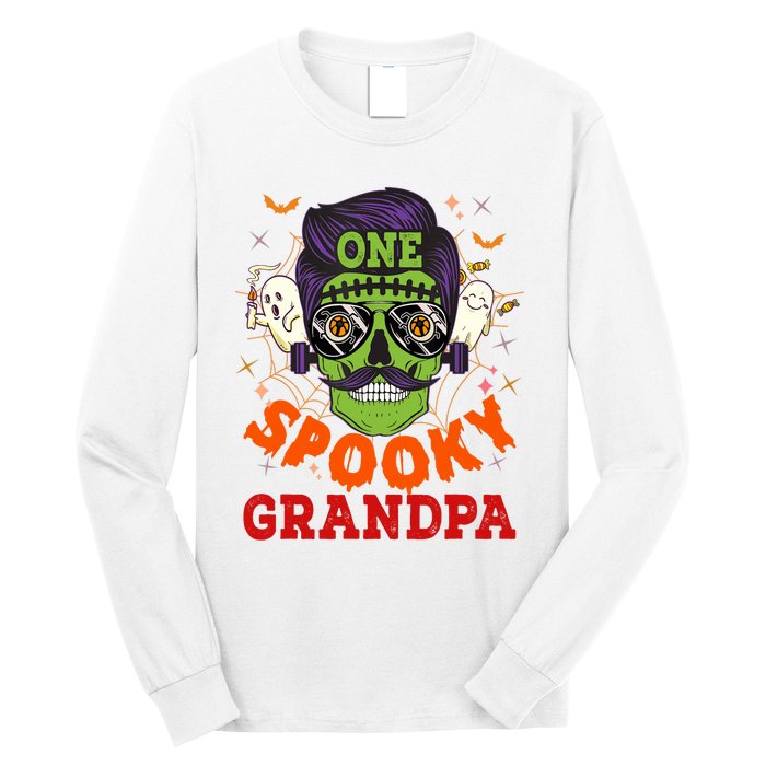 One Spooky Grandpa Halloween Horror Man Sunglasses Family Long Sleeve Shirt