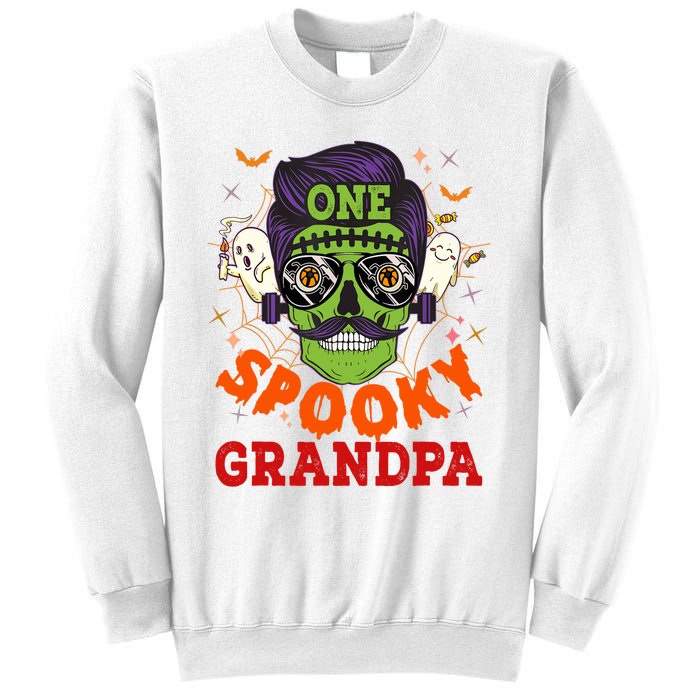 One Spooky Grandpa Halloween Horror Man Sunglasses Family Sweatshirt