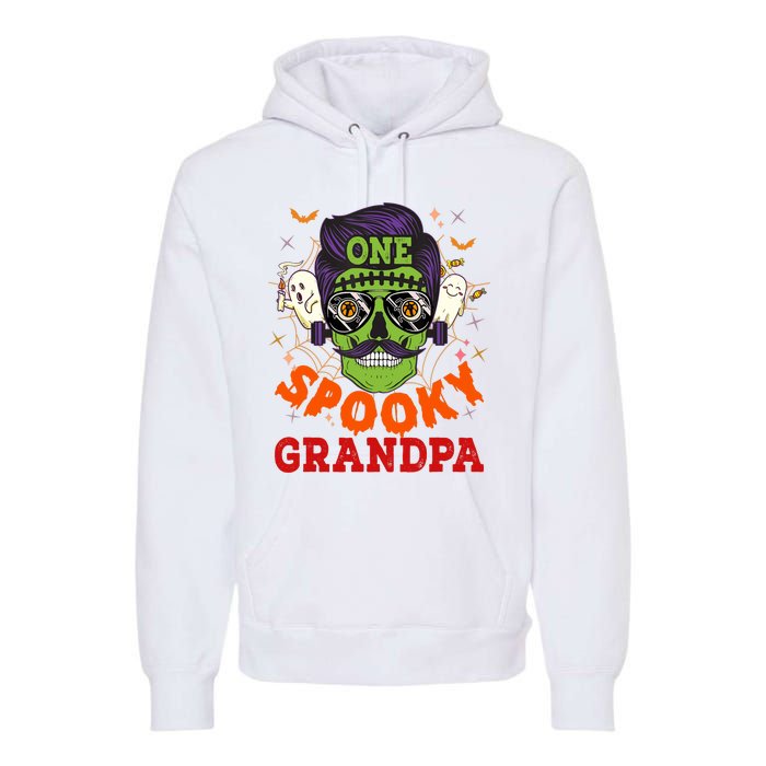 One Spooky Grandpa Halloween Horror Man Sunglasses Family Premium Hoodie