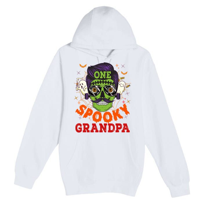 One Spooky Grandpa Halloween Horror Man Sunglasses Family Premium Pullover Hoodie