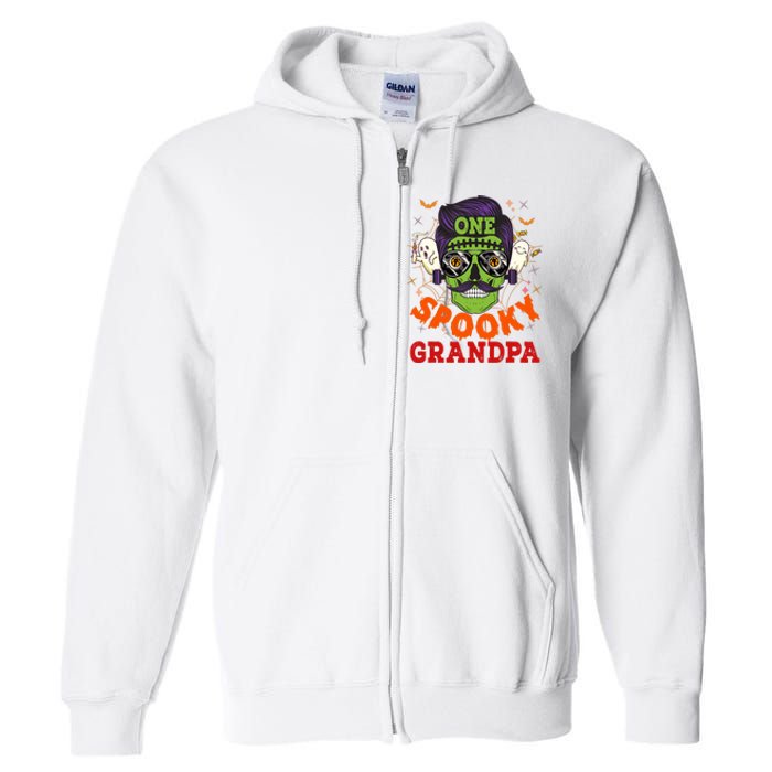 One Spooky Grandpa Halloween Horror Man Sunglasses Family Full Zip Hoodie