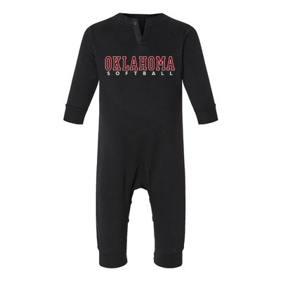 Oklahoma Softball Gift Infant Fleece One Piece