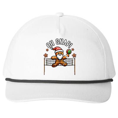 Oh Snap Gingerbreadman Christmas Volleyball Snapback Five-Panel Rope Hat