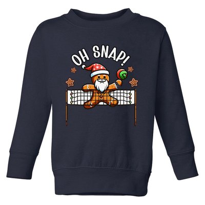 Oh Snap Gingerbreadman Christmas Volleyball Toddler Sweatshirt