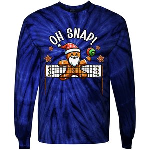 Oh Snap Gingerbreadman Christmas Volleyball Tie-Dye Long Sleeve Shirt