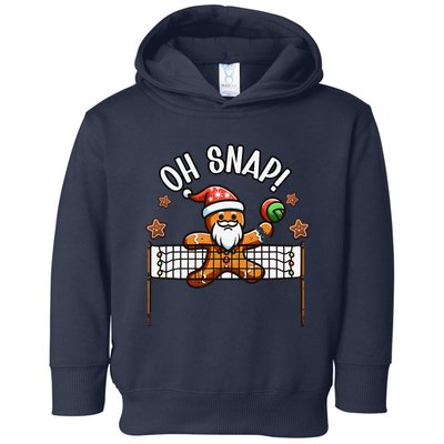 Oh Snap Gingerbreadman Christmas Volleyball Toddler Hoodie