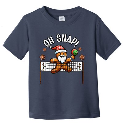 Oh Snap Gingerbreadman Christmas Volleyball Toddler T-Shirt