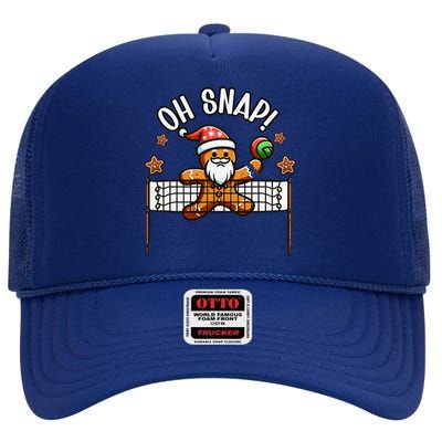 Oh Snap Gingerbreadman Christmas Volleyball High Crown Mesh Back Trucker Hat