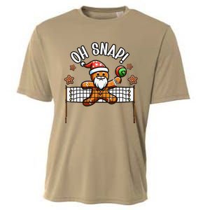 Oh Snap Gingerbreadman Christmas Volleyball Cooling Performance Crew T-Shirt