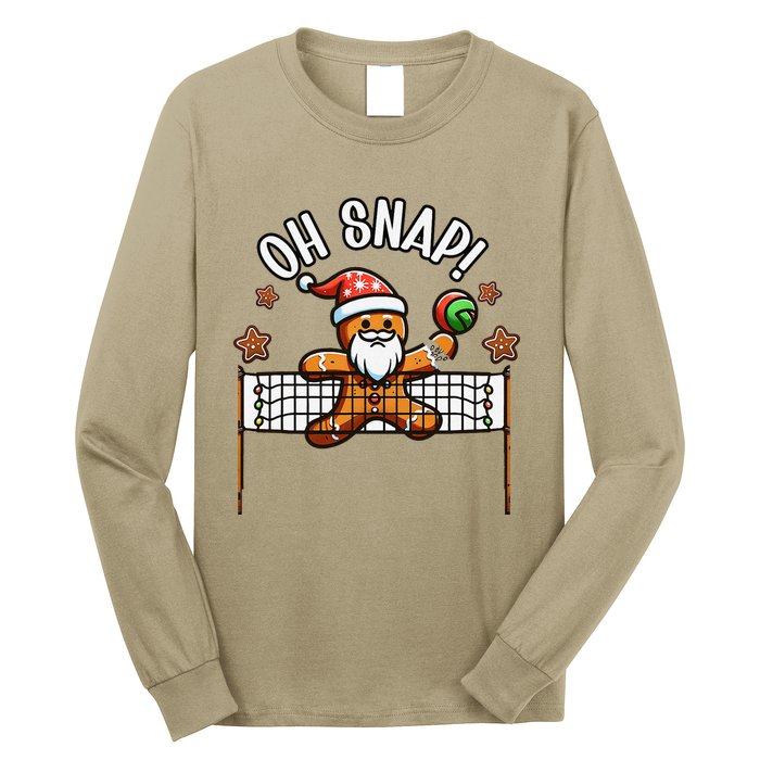 Oh Snap Gingerbreadman Christmas Volleyball Long Sleeve Shirt