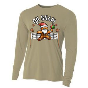 Oh Snap Gingerbreadman Christmas Volleyball Cooling Performance Long Sleeve Crew