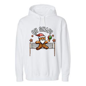 Oh Snap Gingerbreadman Christmas Volleyball Garment-Dyed Fleece Hoodie