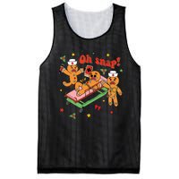 Oh Snap Gingerbread Nurse Funny Nursing Christmas Holiday Mesh Reversible Basketball Jersey Tank