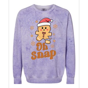 Oh Snap Gingerbread Man Cute Christmas Cookie Baking Team Colorblast Crewneck Sweatshirt