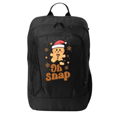 Oh Snap Gingerbread Man Cute Christmas Cookie Baking Team City Backpack