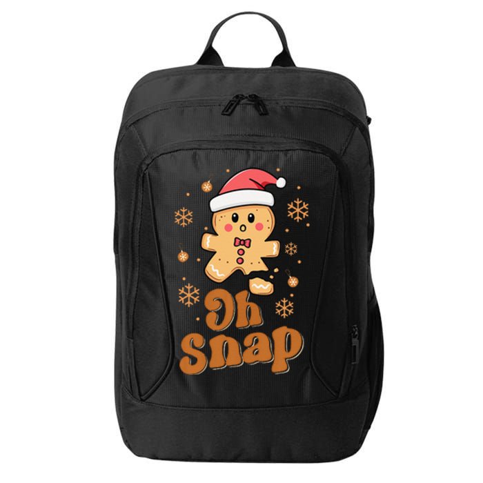 Oh Snap Gingerbread Man Cute Christmas Cookie Baking Team City Backpack