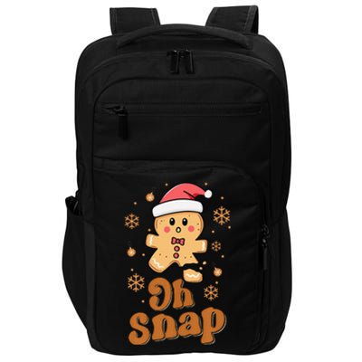 Oh Snap Gingerbread Man Cute Christmas Cookie Baking Team Impact Tech Backpack