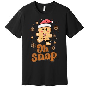 Oh Snap Gingerbread Man Cute Christmas Cookie Baking Team Premium T-Shirt