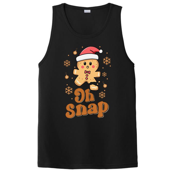 Oh Snap Gingerbread Man Cute Christmas Cookie Baking Team PosiCharge Competitor Tank