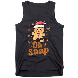 Oh Snap Gingerbread Man Cute Christmas Cookie Baking Team Tank Top