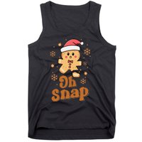 Oh Snap Gingerbread Man Cute Christmas Cookie Baking Team Tank Top