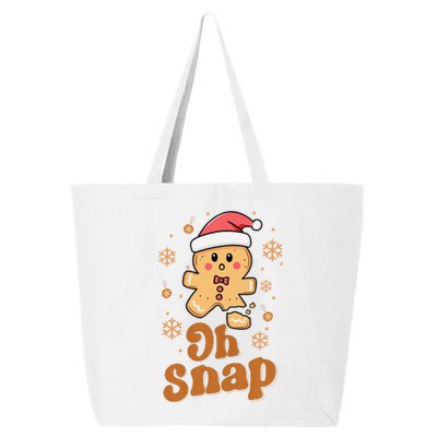 Oh Snap Gingerbread Man Cute Christmas Cookie Baking Team 25L Jumbo Tote