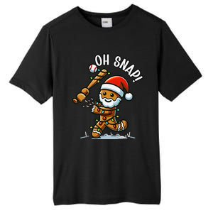 Oh Snap Gingerbreadman Christmas Baseball Tall Fusion ChromaSoft Performance T-Shirt