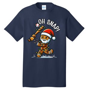 Oh Snap Gingerbreadman Christmas Baseball Tall T-Shirt