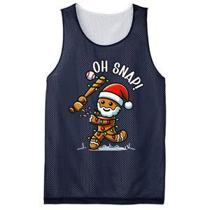 Oh Snap Gingerbreadman Christmas Baseball Mesh Reversible Basketball Jersey Tank