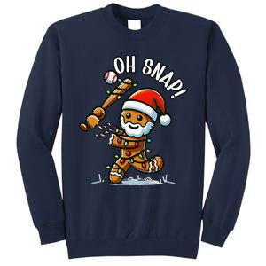 Oh Snap Gingerbreadman Christmas Baseball Tall Sweatshirt