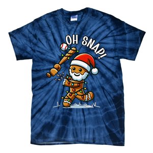 Oh Snap Gingerbreadman Christmas Baseball Tie-Dye T-Shirt