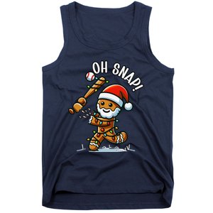 Oh Snap Gingerbreadman Christmas Baseball Tank Top