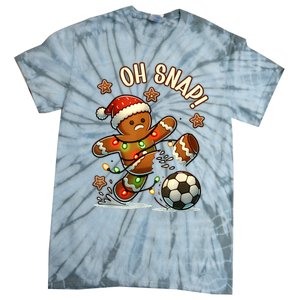 Oh Snap Gingerbreadman Christmas Soccer Tie-Dye T-Shirt