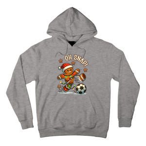 Oh Snap Gingerbreadman Christmas Soccer Tall Hoodie