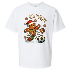 Oh Snap Gingerbreadman Christmas Soccer Sueded Cloud Jersey T-Shirt