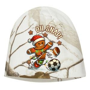 Oh Snap Gingerbreadman Christmas Soccer Kati - Camo Knit Beanie