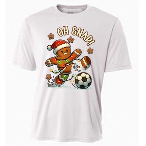 Oh Snap Gingerbreadman Christmas Soccer Cooling Performance Crew T-Shirt