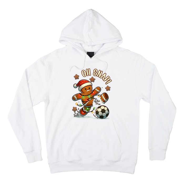 Oh Snap Gingerbreadman Christmas Soccer Hoodie