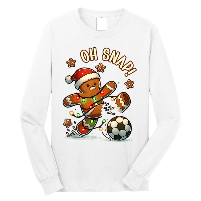 Oh Snap Gingerbreadman Christmas Soccer Long Sleeve Shirt