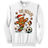 Oh Snap Gingerbreadman Christmas Soccer Sweatshirt