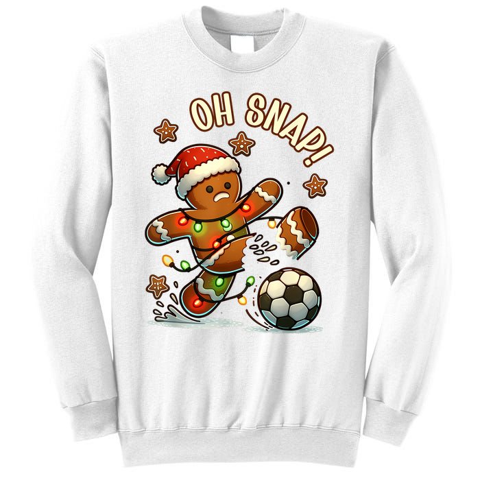 Oh Snap Gingerbreadman Christmas Soccer Sweatshirt